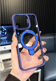 DUEAL MATAL STAND WITH CAMERA LENS CASE IPHONE