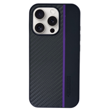 carbon and leather design color line case iphone