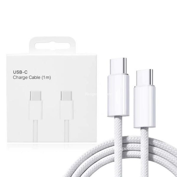 Apple A+ copy c to c charing cable up-to 60w fast charging braided - 2