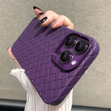 WOVEN CASE WITH LEATHER FEAL iphone