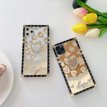 LV STYLE CHETAH PRINT HEART CASE IPHONE