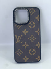 LV DESIGN LATHER FEEL CAMERA RING STONE CASE IPHONE