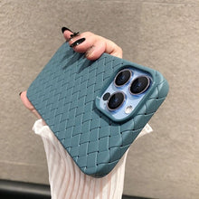 WOVEN CASE WITH LEATHER FEAL iphone