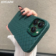 WOVEN CASE WITH LEATHER FEAL iphone