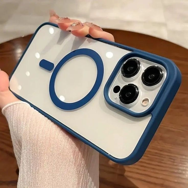 BODER COLORED MAGSAFE TRASPARENT CASE IPHONE - 2