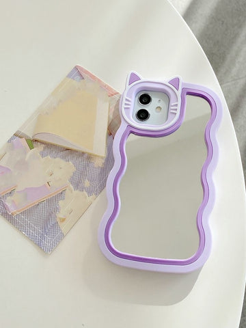 ZIG ZAG SHAP CAT MIRROR CASE