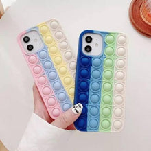 SOFT FLUFFY SILICONE POPIT CASE IPHONE