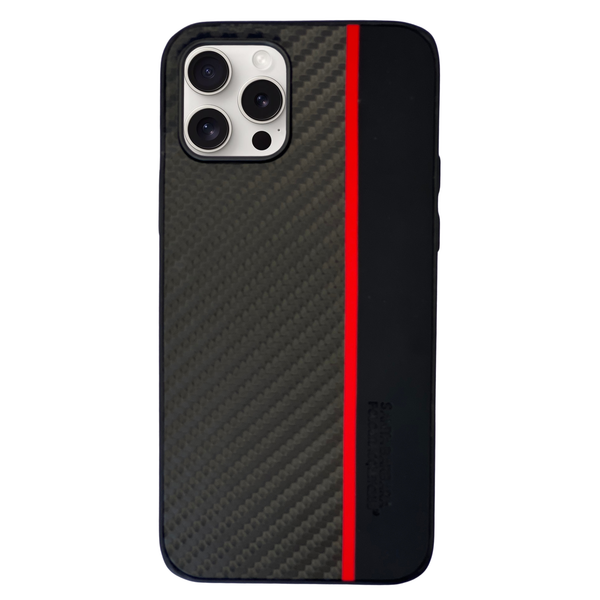 carbon and leather design color line case iphone - 2