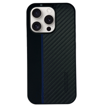 carbon and leather design color line case iphone