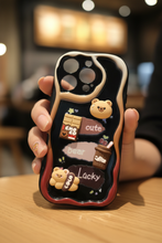 Black Brown Gradient Bear Cover - Cafe Hand Shot