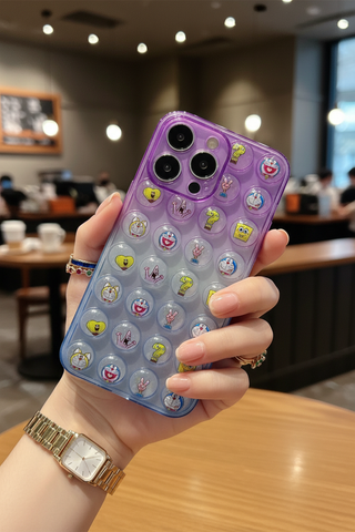Blue Glitter Hello Kitty Case