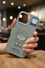 Blue Silver Glitter Hello Kitty Case