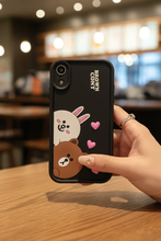Brown Cony Black Case - Cafe Hand Shot