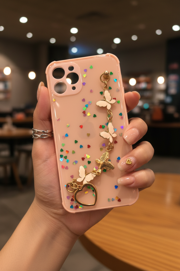 GLITTER BUTTERFLY CHAIN CASE