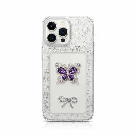 Clear Glitter Case - iPhone 17 Pro Max White