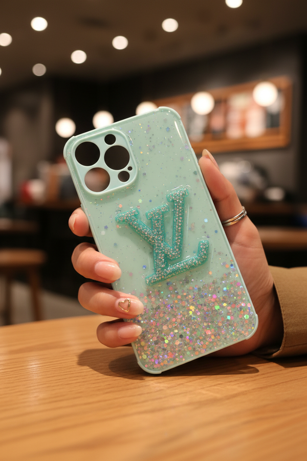 GLITTER LV CASE IPHONE - 2